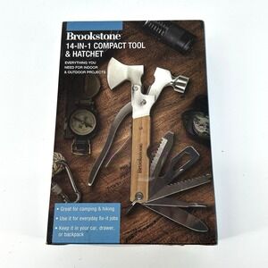 Brookstone 14 in 1 Compact Toolkit Hammer Pliers Screwdriver Sealed